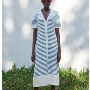 NWT Oversized Stripe Knit Dress